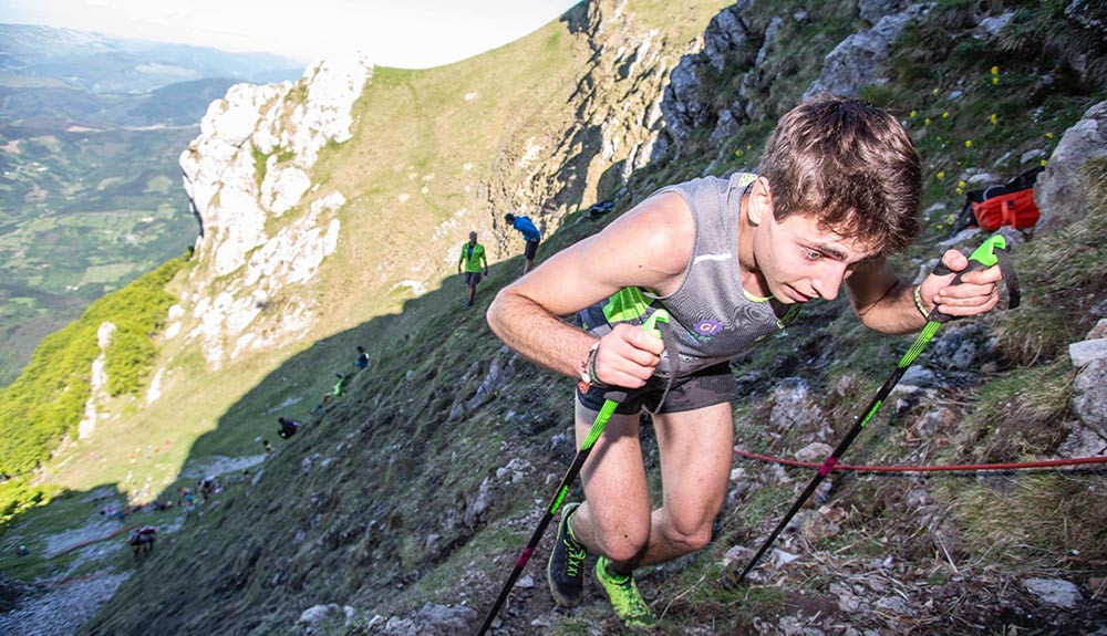 Oriol Cardona en el kilómetro Vertical de Zegama 2019.